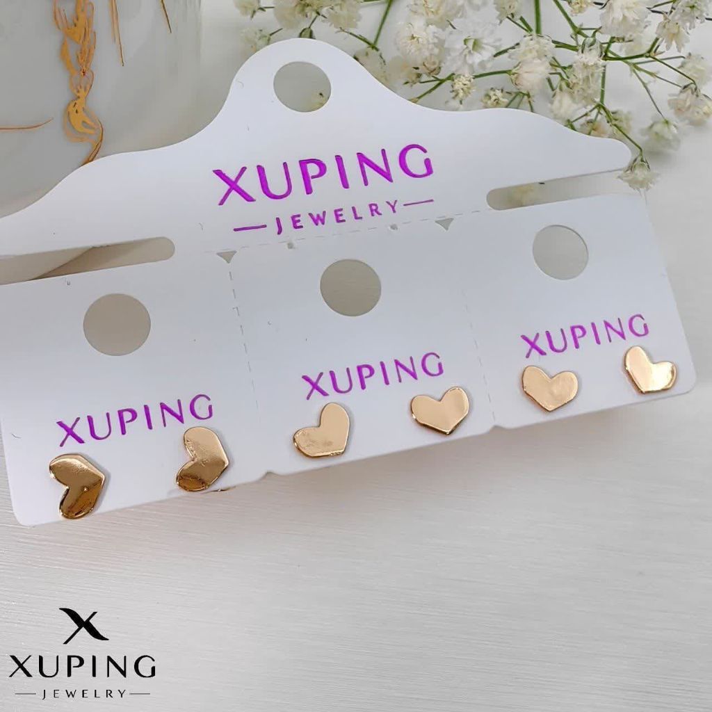 گوشواره قلبی میخی ژوپینگ کد 1980 - خرید آنلاین از گالری آداس